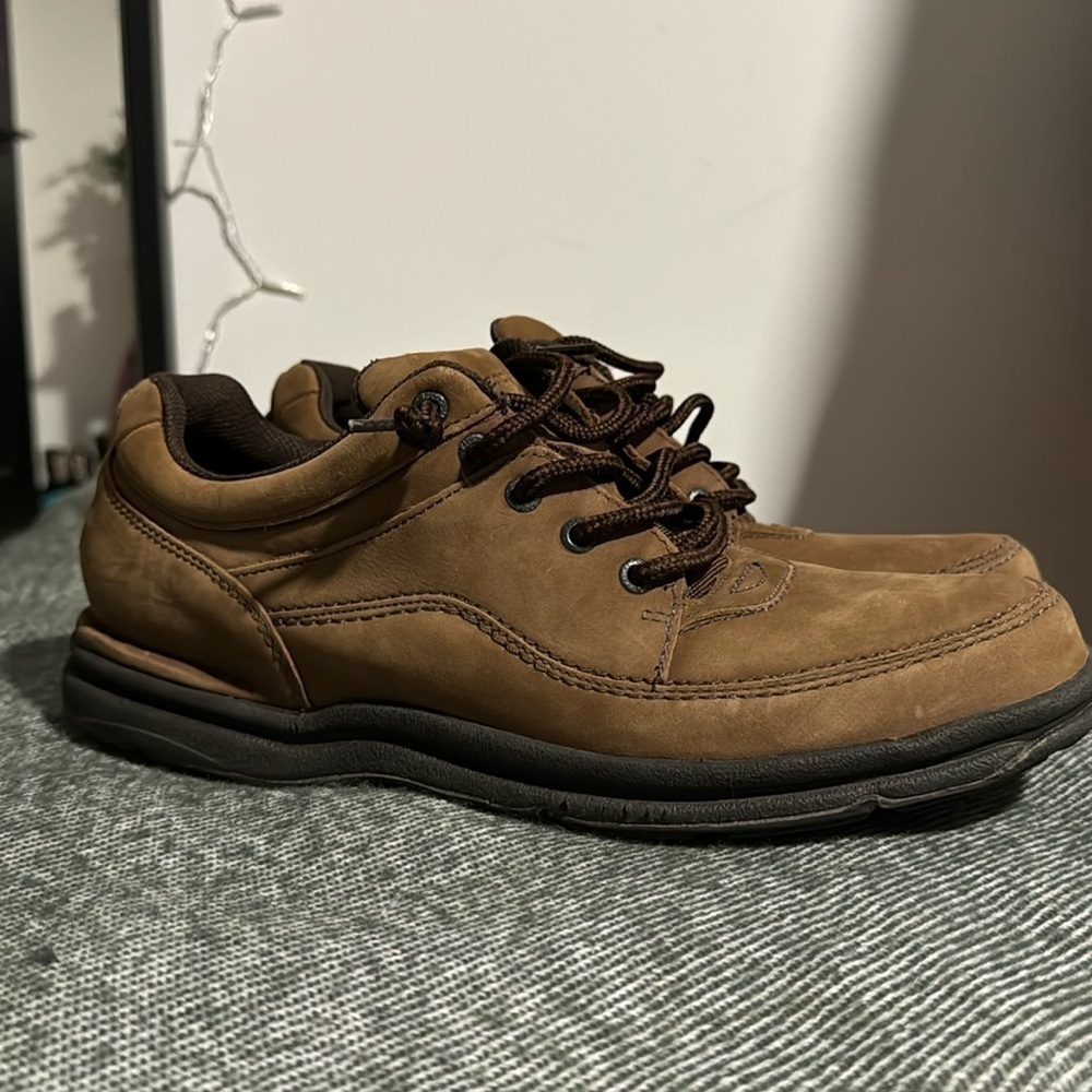 Rockport Brown Suede Lace up Oxford Comfy Shoes